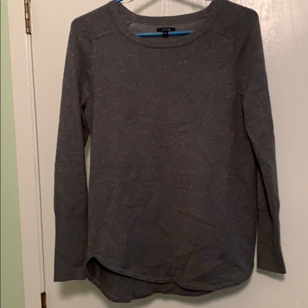 Sparkly gray long sleeve shirt
